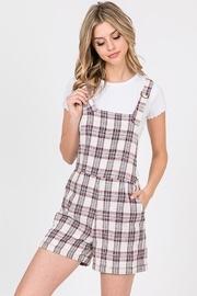  Plaid Overall Romper