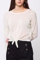  Front Knot Sweater