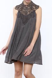  Grey Lace Top Dress