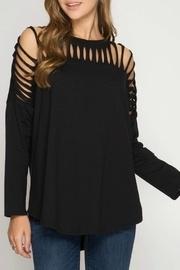  Black Cut-out Top