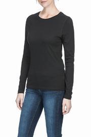  Black Sleeved Crew Top