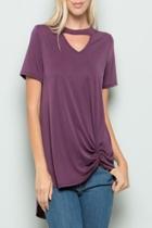  Keyhole-cutout Twist Top
