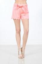  Pink Scalloped Shorts