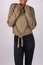  Tie-front Sweater Olive