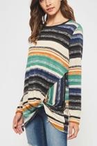  Knotted Striped Sweater