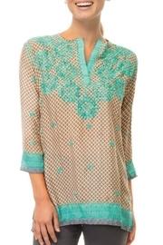  Silk Embroidered Tunic Top