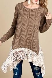  Sharkbite-hem Sweater Tunic