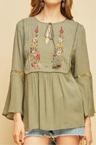  Embroidered Peasasnt Blouse