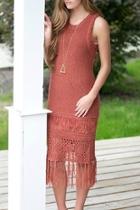  Rust Knit Dress