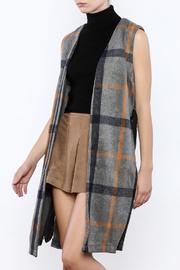  Longline Plaid Vest