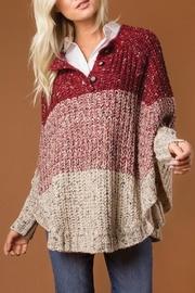  Striped Poncho Sweater