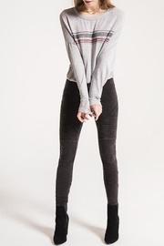  Faded Black Moto-legging
