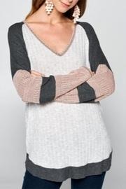  Color-block V-neck Top