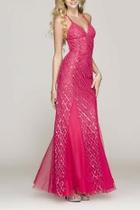  V-neck Fitted Gown