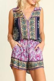  Multicolor Sleeveless Romper