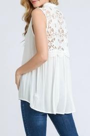  Lace-back Tunic Blouse