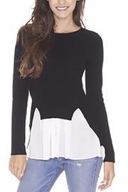  Chiffon Ruffle Sweater