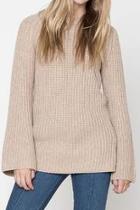  Bell-sleeve Pullover Sweater