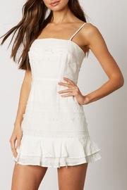  Fray & Ruffle Trim Dress