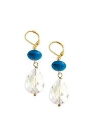  Blue-agate Crystal Earrings