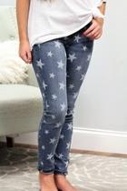  Judy Blue Star Print Skinny Jeans