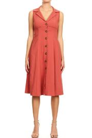  V-neck Collared Dress