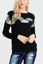  Elbowpatch Plaid Sweater