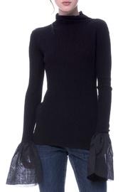  Organza Bell Sleeve Sweater