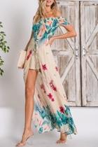  Cream Fliral Romper