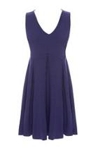  V-neck Pleated Dress