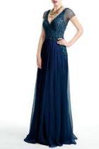  V Neck Evening Gown