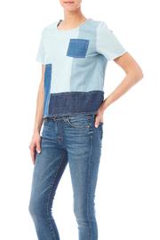 Denim Patchwork Top