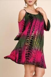  Open-shoulder Tie-dye Dress