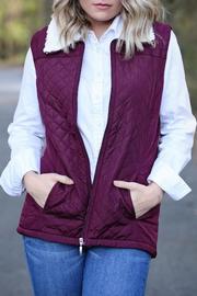  Burgundy Sherpa Vest