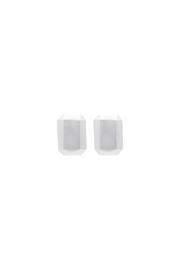  Chisel Rectangle Silver Earring