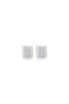  Chisel Rectangle Silver Earring