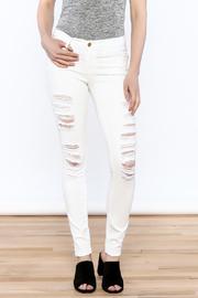  Distressed White Denim Jeans