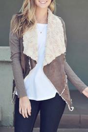 Faux Fur Suede Jacket