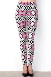  Black-white Floral Legging