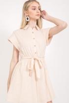  Beige Cotton Dress
