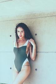  Sage Mesh-blocked One-piece