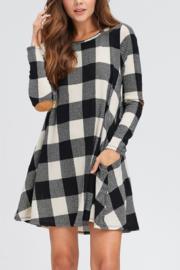  Checker Knit Dress