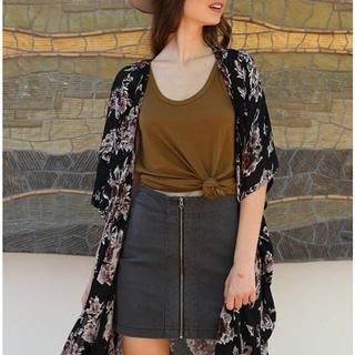  Gray Denim Skirt