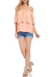  Peach Off-shoulder Top