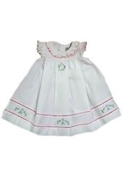  White-prim-ruffle Dress