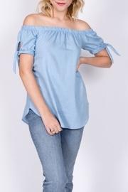  Denim Off-the-shoulder Top