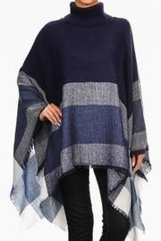  Navy Plaid Poncho
