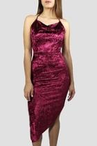  Asymmetric Halter Dress
