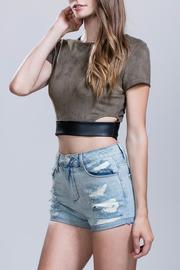  Suede Leather Crop