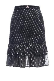  Black And Gold Ruffle Skirt